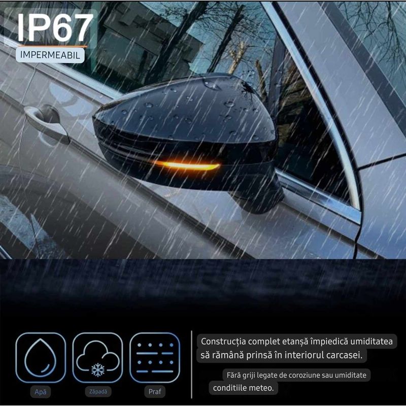 Auto si Moto - Piese auto si accesorii - Caroserie - Faruri, stopuri si proiectoare - Semnalizari dinamice oglinda VOLKSWAGEN Tiguan Mk2 2017-2021, VW Touareg MK3 2019 - Infinity.ro