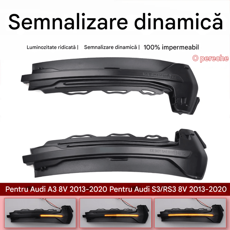Auto si Moto - Piese auto si accesorii - Caroserie - Faruri, stopuri si proiectoare - Semnalizari dinamice oglinda AUDI A3 8V 2013-2020, S3/RS3 8V 2013-2020 - Infinity.ro