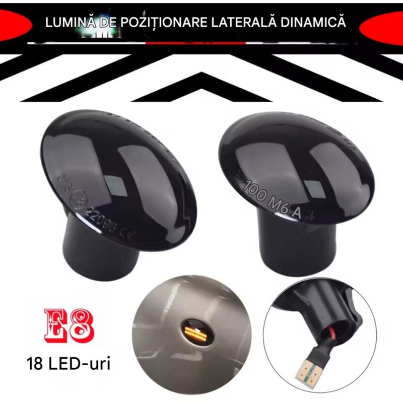 Auto si Moto - Piese auto si accesorii - Caroserie - Faruri, stopuri si proiectoare - Semnalizari dinamice FORD KA, FIAT 500, LANCIA, MASERATI GranCabrio, GT, Quattroporte, ALFA Romeo 4C, Pentru aripa - Infinity.ro