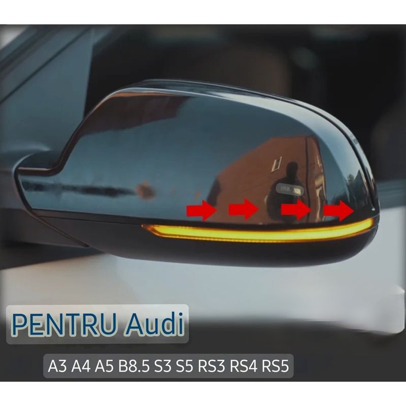 Auto si Moto - Piese auto si accesorii - Caroserie - Faruri, stopuri si proiectoare - Semnalizari Dinamice Oglinda AUDI B8.5, A3 2010-2013, A4 2010-2016, A5 2010-2016, S5 2010-2016, RS3 2012, RS4, RS5 - Infinity.ro