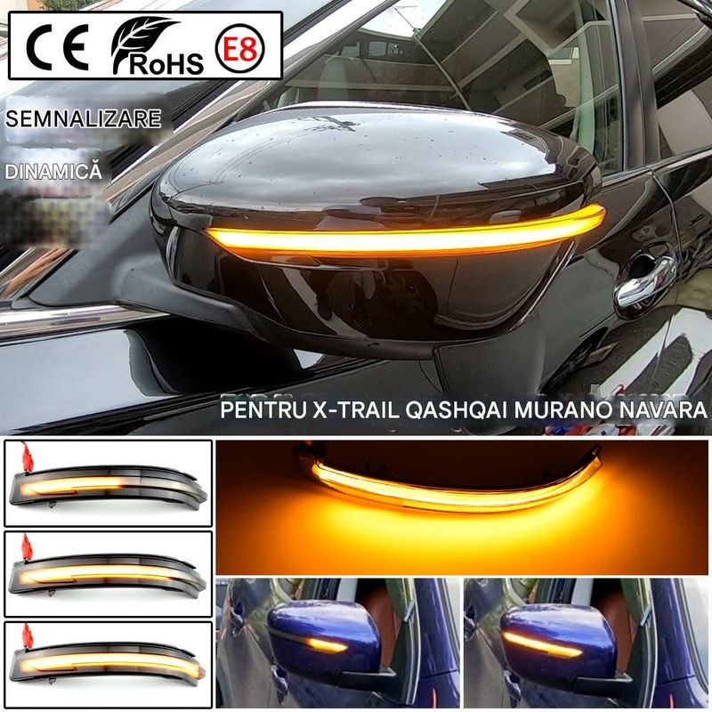Auto si Moto - Piese auto si accesorii - Caroserie - Faruri, stopuri si proiectoare - Semnalizari dinamice oglinda NISSAN Qashqai J11 SUV 2014-2017, Juke F15 SUV 2014-2017, X-Trail T32 ATV/SUV 2014-2017 - Infinity.ro
