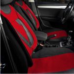Auto si Moto - Intretinere auto - Huse auto - Set Huse Scaune Universale Nero Rosu Personalizate cu Renault Nou - Infinity.ro