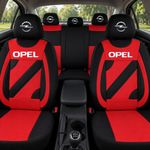 Auto si Moto - Intretinere auto - Huse auto - Set Huse Scaune Universale Nero Rosu Personalizate cu Opel - Infinity.ro