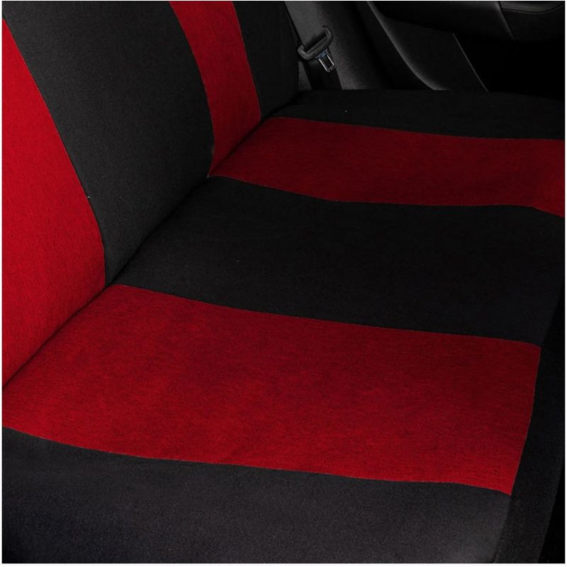 Auto si Moto - Intretinere auto - Huse auto - Set Huse Scaune Universale Nero Rosu Personalizate cu Mitsubishi - Infinity.ro