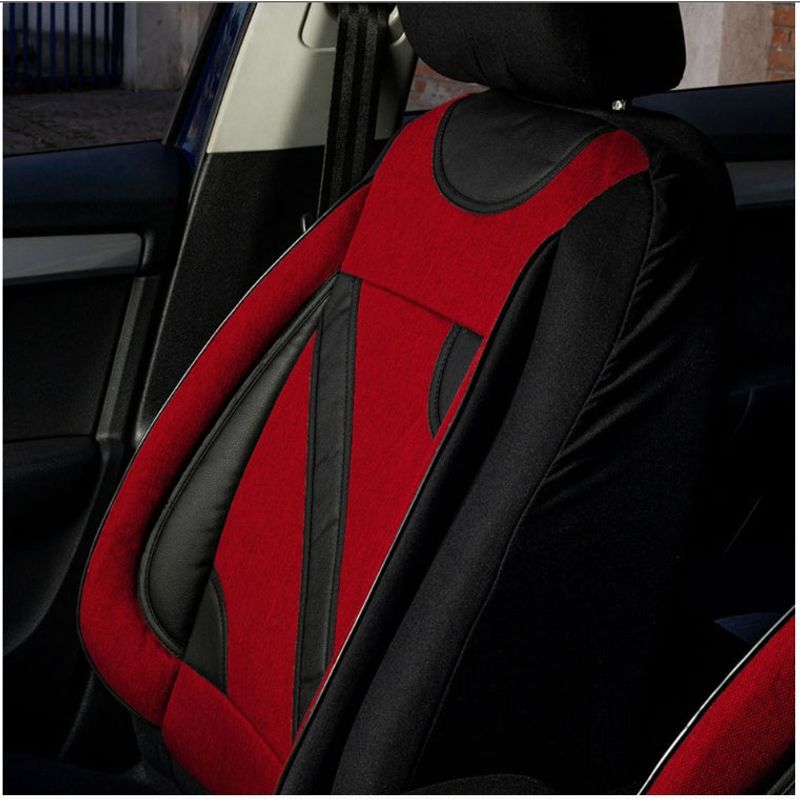 Auto si Moto - Intretinere auto - Huse auto - Set Huse Scaune Universale Nero Rosu Personalizate cu Fiat - Infinity.ro