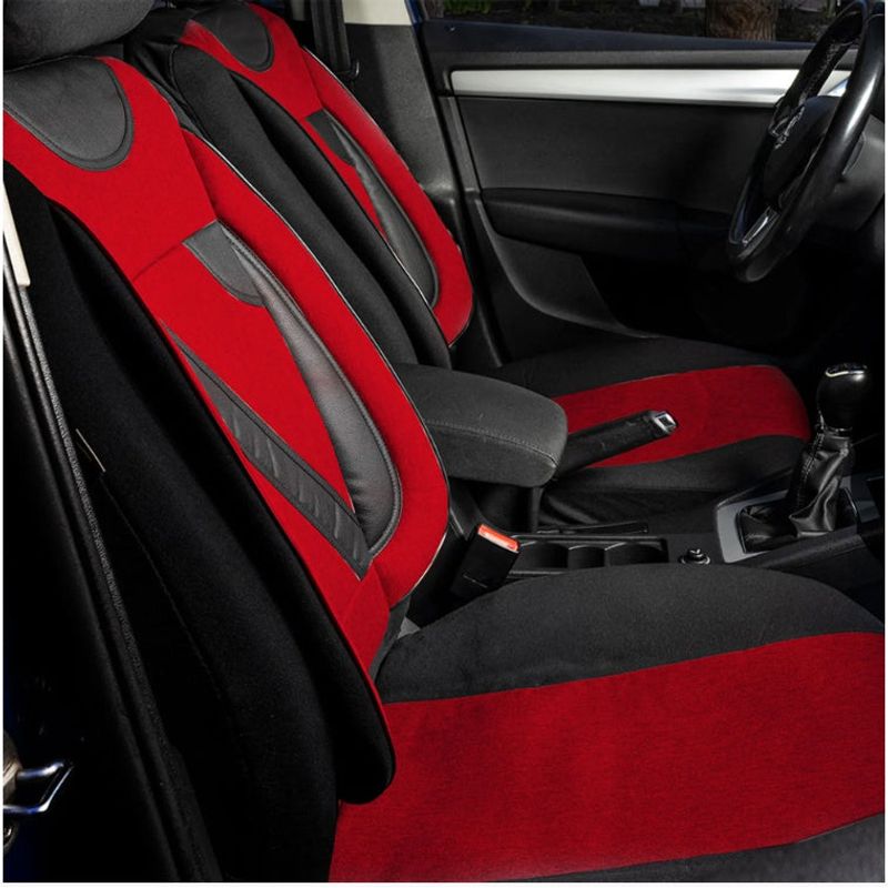 Auto si Moto - Intretinere auto - Huse auto - Set Huse Scaune Universale Nero Rosu Personalizate cu Dacia - Infinity.ro