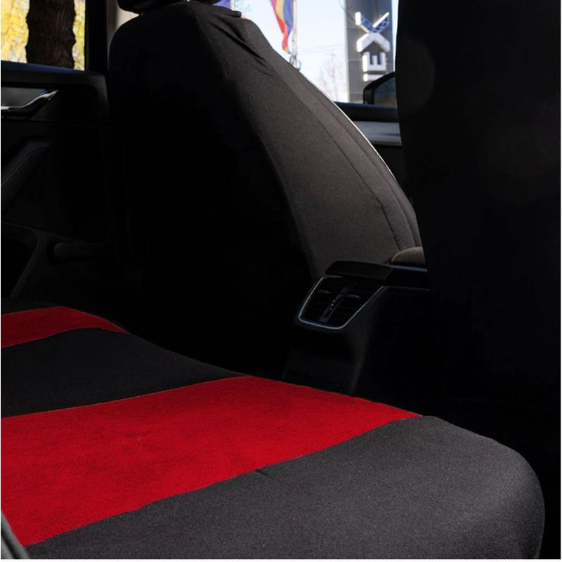 Auto si Moto - Intretinere auto - Huse auto - Set Huse Scaune Universale Nero Rosu Personalizate cu Dacia Nou - Infinity.ro
