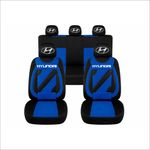 Auto si Moto - Intretinere auto - Huse auto - Set Huse Scaune Universale Nero Albastru Personalizate cu Hyundai - Infinity.ro