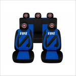 Auto si Moto - Intretinere auto - Huse auto - Set Huse Scaune Universale Nero Albastru Personalizate cu Fiat - Infinity.ro