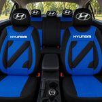 Auto si Moto - Intretinere auto - Huse auto - Set Huse Scaune Universale Nero Albastru Personalizate cu Hyundai - Infinity.ro