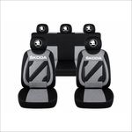 Auto si Moto - Intretinere auto - Huse auto - Set Huse Scaune Universale Nero Gri Personalizate cu Skoda Nou - Infinity.ro