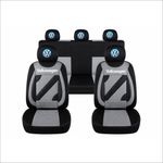 Auto si Moto - Intretinere auto - Huse auto - Set Huse Scaune Universale Nero Gri Personalizate cu Volkswagen - Infinity.ro