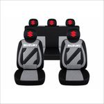 Auto si Moto - Intretinere auto - Huse auto - Set Huse Scaune Universale Nero Gri Personalizate cu Suzuki - Infinity.ro