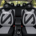 Auto si Moto - Intretinere auto - Huse auto - Set Huse Scaune Universale Nero Gri Personalizate cu Opel - Infinity.ro