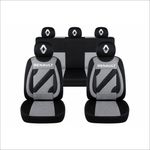 Auto si Moto - Intretinere auto - Huse auto - Set Huse Scaune Universale Nero Gri Personalizate cu Renault - Infinity.ro