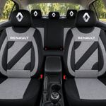 Auto si Moto - Intretinere auto - Huse auto - Set Huse Scaune Universale Nero Gri Personalizate cu Renault - Infinity.ro