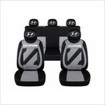 Auto si Moto - Intretinere auto - Huse auto - Set Huse Scaune Universale Nero Gri Personalizate cu Hyundai - Infinity.ro
