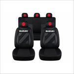 Auto si Moto - Intretinere auto - Huse auto - Set Huse Scaune Universale Nero Negru Personalizate cu Suzuki - Infinity.ro