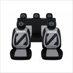 Auto si Moto - Intretinere auto - Huse auto - Set Huse Scaune Universale Nero Gri Personalizate cu Nissan Nou - Infinity.ro