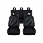 Auto si Moto - Intretinere auto - Huse auto - Set Huse Scaune Universale Nero Negru Personalizate cu Renault - Infinity.ro