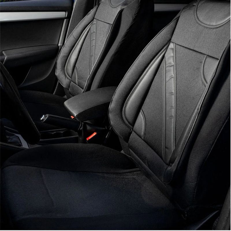 Auto si Moto - Intretinere auto - Huse auto - Set Huse Scaune Universale Nero Negru Personalizate cu Dacia Nou - Infinity.ro