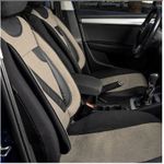 Auto si Moto - Intretinere auto - Huse auto - Set Huse Scaune Universale Nero Crem Personalizate cu Renault - Infinity.ro