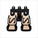 Auto si Moto - Intretinere auto - Huse auto - Set Huse Scaune Universale Nero Crem Personalizate cu Renault - Infinity.ro