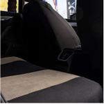 Auto si Moto - Intretinere auto - Huse auto - Set Huse Scaune Universale Nero Crem Personalizate cu Renault - Infinity.ro