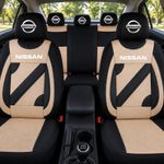 Auto si Moto - Intretinere auto - Huse auto - Set Huse Scaune Universale Nero Crem Personalizate cu Nissan - Infinity.ro
