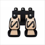 Auto si Moto - Intretinere auto - Huse auto - Set Huse Scaune Universale Nero Crem Personalizate cu Skoda Nou - Infinity.ro