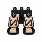 Auto si Moto - Intretinere auto - Huse auto - Set Huse Scaune Universale Nero Crem Personalizate cu Renault Nou - Infinity.ro