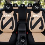 Auto si Moto - Intretinere auto - Huse auto - Set Huse Scaune Universale Nero Crem Personalizate cu Opel - Infinity.ro