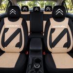 Auto si Moto - Intretinere auto - Huse auto - Set Huse Scaune Universale Nero Crem Personalizate cu Citroen - Infinity.ro