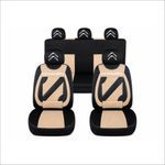 Auto si Moto - Intretinere auto - Huse auto - Set Huse Scaune Universale Nero Crem Personalizate cu Citroen - Infinity.ro