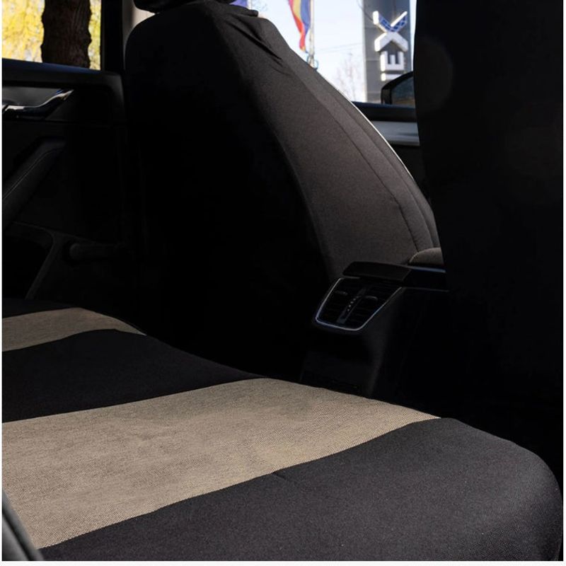 Auto si Moto - Intretinere auto - Huse auto - Set Huse Scaune Universale Nero Crem Personalizate cu Audi - Infinity.ro
