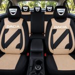 Auto si Moto - Intretinere auto - Huse auto - Set Huse Scaune Universale Nero Crem Personalizate cu Dacia - Infinity.ro