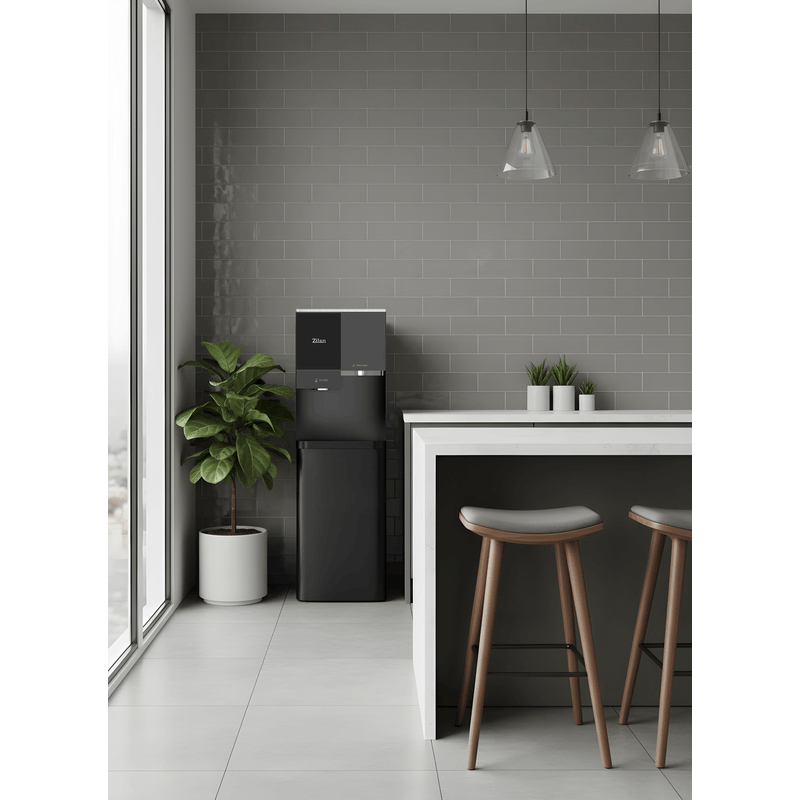 Casa si Gradina - Mobilier - Organizare si depozitare - Dozatoare/dispensere de apa - Dozator de apa digital cu generator gheata Zilan ZLN4680, Functie 4 in 1, Compatibil bidoane 11-19L, Silentios - Infinity.ro