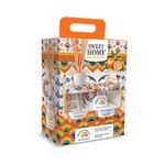 Casa si Gradina - Decoratiuni - Aromaterapie si lumanari - Odorizante camera - Set cadou odorizant camera cu betisoare si lumanare parfumata, aroma portocala dulce, Sweet Home - Infinity.ro
