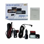 Auto si Moto - Electronice auto - Camere auto si DVR - Camera Auto DVR 4K UHD dubla, Inclus Card 64GB + Kit 24 ore,  Wi-Fi & GPS, Display 3.2 inch - Infinity.ro