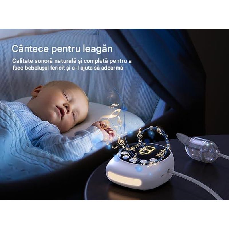 Jucarii, Copii si Bebe - Igiena si ingrijire - Accesorii ingrijire copii - Aspiratoare nazale si accesorii - Aspirator Nazal Electric pentru Bebelusi, Portabil, 2500 mAh, 9 niveluri de aspiratie, Putere 65-70 Kpa, Reincarcabil - Infinity.ro