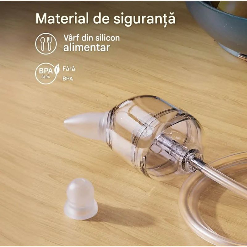 Jucarii, Copii si Bebe - Igiena si ingrijire - Accesorii ingrijire copii - Aspiratoare nazale si accesorii - Aspirator Nazal Electric pentru Bebelusi, Portabil, 2500 mAh, 9 niveluri de aspiratie, Putere 65-70 Kpa, Reincarcabil - Infinity.ro