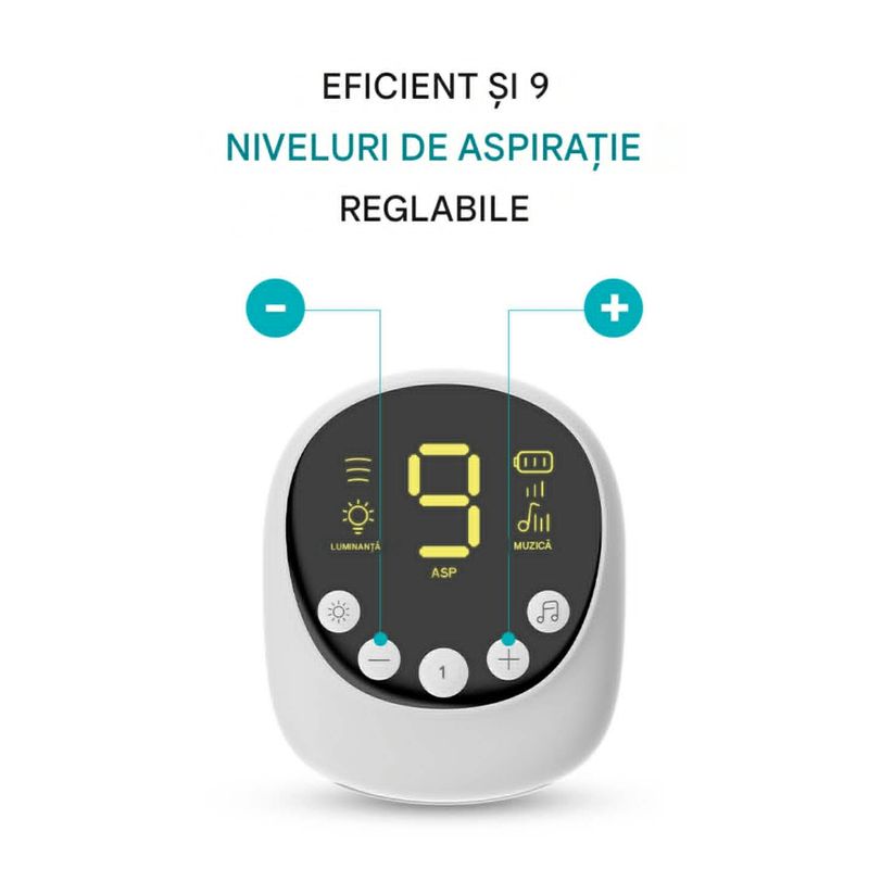 Jucarii, Copii si Bebe - Igiena si ingrijire - Accesorii ingrijire copii - Aspiratoare nazale si accesorii - Aspirator Nazal Electric pentru Bebelusi, Portabil, 2500 mAh, 9 niveluri de aspiratie, Putere 65-70 Kpa, Reincarcabil - Infinity.ro