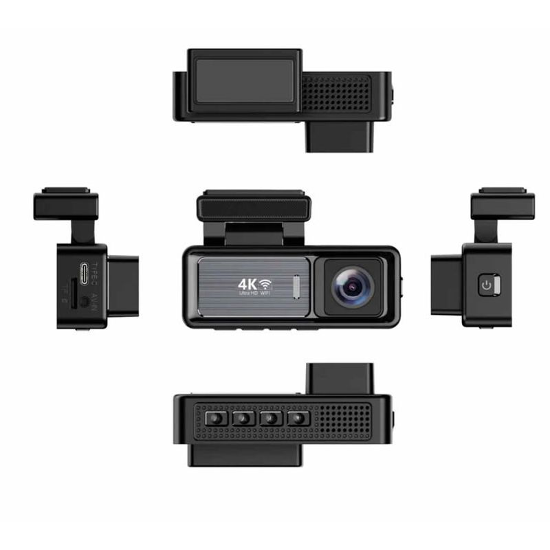 Auto si Moto - Electronice auto - Camere auto si DVR - Camera Auto DVR 4K UHD dubla, Inclus Card 64GB + Kit 24 ore,  Wi-Fi & GPS, Display 3.2 inch - Infinity.ro