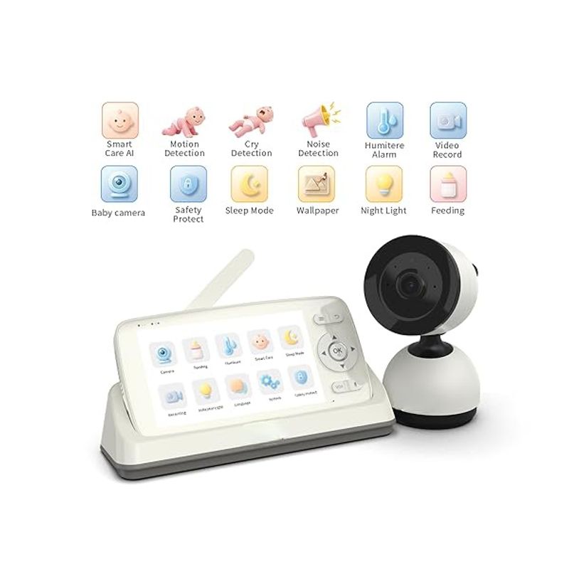 Casa si Gradina - Mobilier - Mobilier copii - Monitoare video copii - Camera Video pentru Bebelusi 2 in 1 KB11, Baby Monitor si Telefon, Detectie Miscare/Sunet, Cloud + SD, Wireless, 3MP - Infinity.ro
