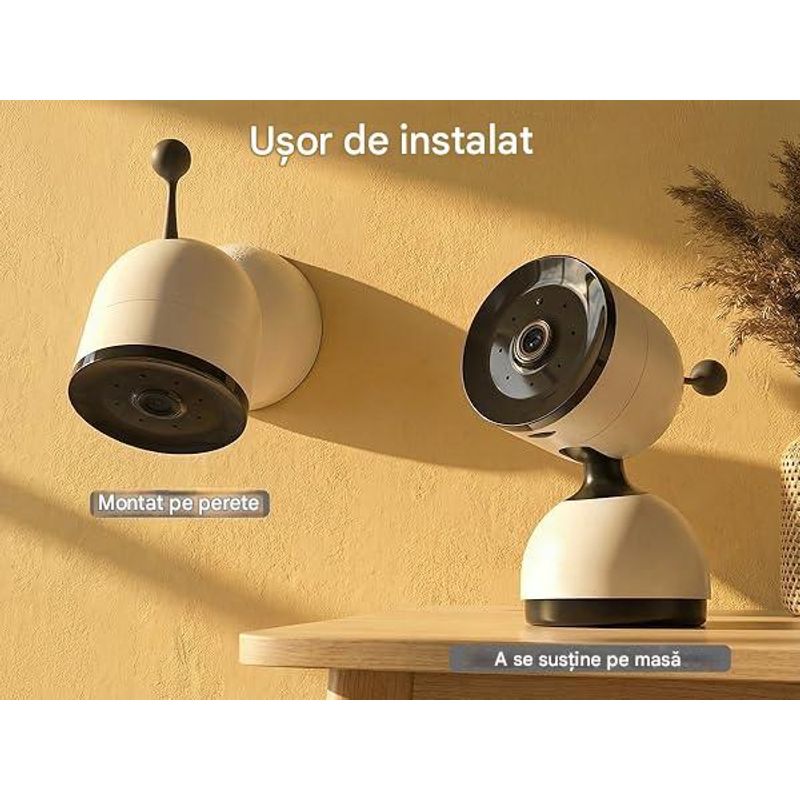 Casa si Gradina - Mobilier - Mobilier copii - Monitoare video copii - Camera Video pentru Bebelusi 2 in 1 KB11, Baby Monitor si Telefon, Detectie Miscare/Sunet, Cloud + SD, Wireless, 3MP - Infinity.ro