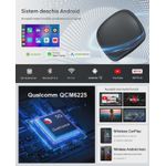 Auto si Moto - Electronice auto - Multimedia auto - Adaptor Wireless CarPlay Android Auto, 4Gb Ram 64 Gb, Octa Core, Cip Qualcomm 6225, YouTube,  IOS si Android, Sim 4g - Infinity.ro