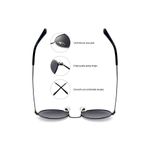 Fashion, accesorii si bijuterii - Barbati - Accesorii barbati - Ochelari de soare barbati - Ochelari de soare bărbați Jumeon, sticlă, 50 mm, argintiu/negru, 761WNA1490 - Infinity.ro