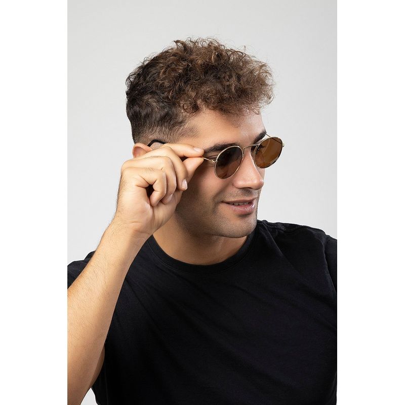 Fashion, accesorii si bijuterii - Barbati - Accesorii barbati - Ochelari de soare barbati - Ochelari de soare bărbați Jumeon, sticlă, 50 mm, auriu/maro, 761WNA1617 - Infinity.ro