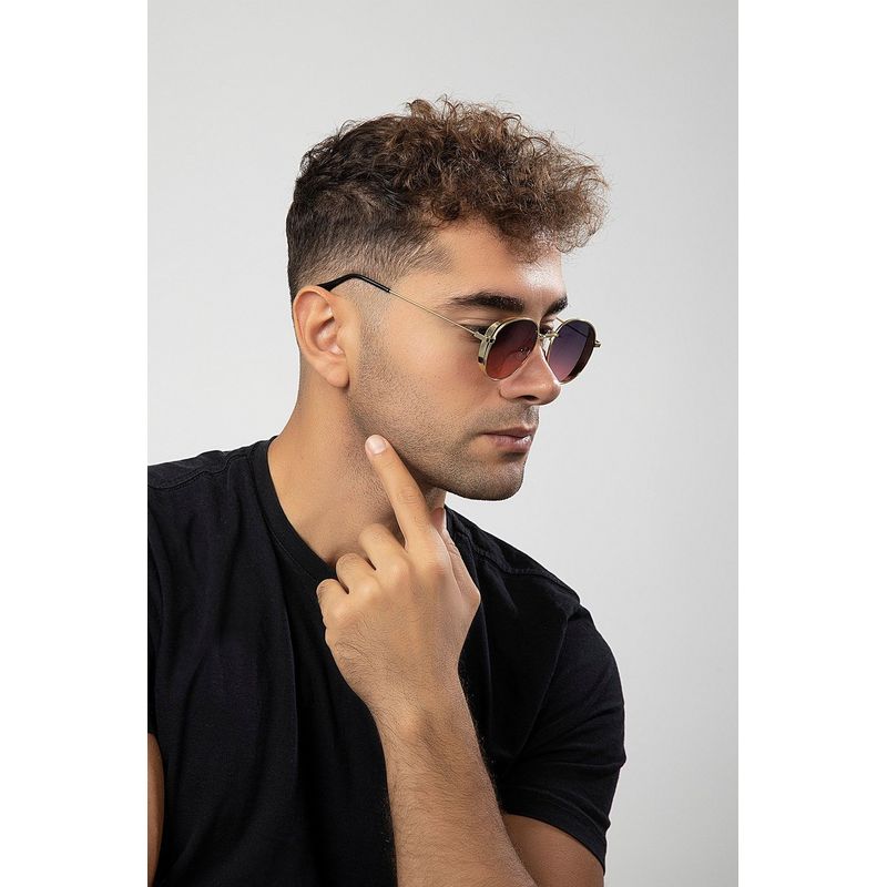 Fashion, accesorii si bijuterii - Barbati - Accesorii barbati - Ochelari de soare barbati - Ochelari de soare bărbați Jumeon, sticlă, 50 mm, auriu/mov, 761WNA1598 - Infinity.ro