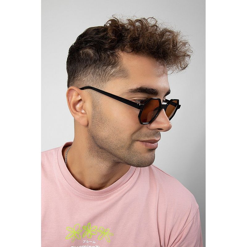 Fashion, accesorii si bijuterii - Barbati - Accesorii barbati - Ochelari de soare barbati - Ochelari de soare bărbați Jumeon, sticlă, 50 mm, negru/maro, 761WNA1557 - Infinity.ro